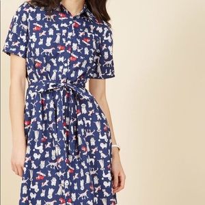 ModCloth Pup the Question - dog shirt dress, cute print